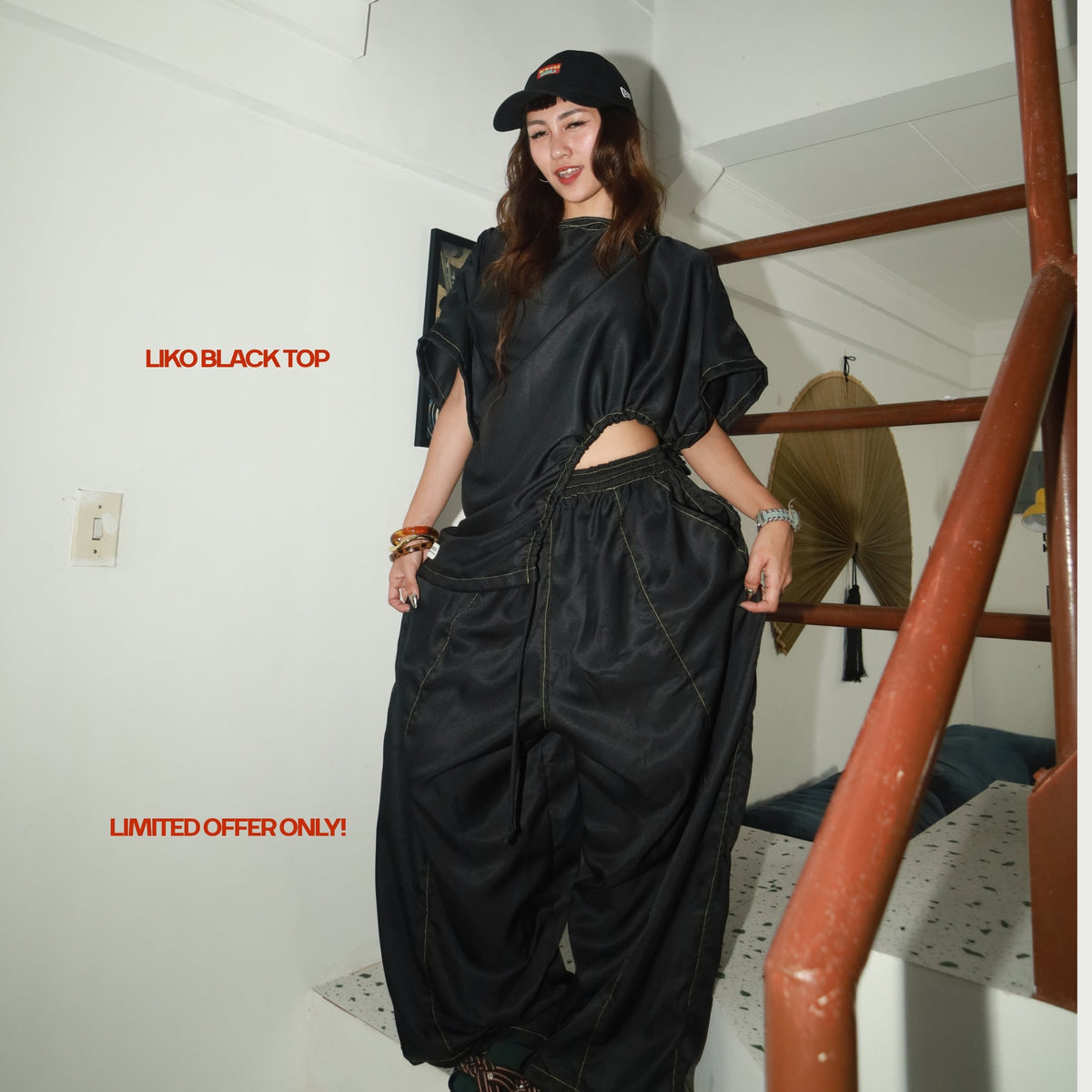 Liko Asymmetrical Black Top
