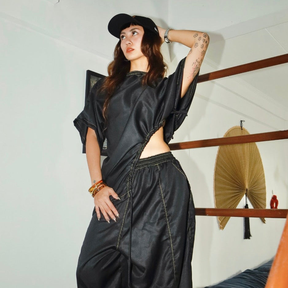 Liko Asymmetrical Black Top
