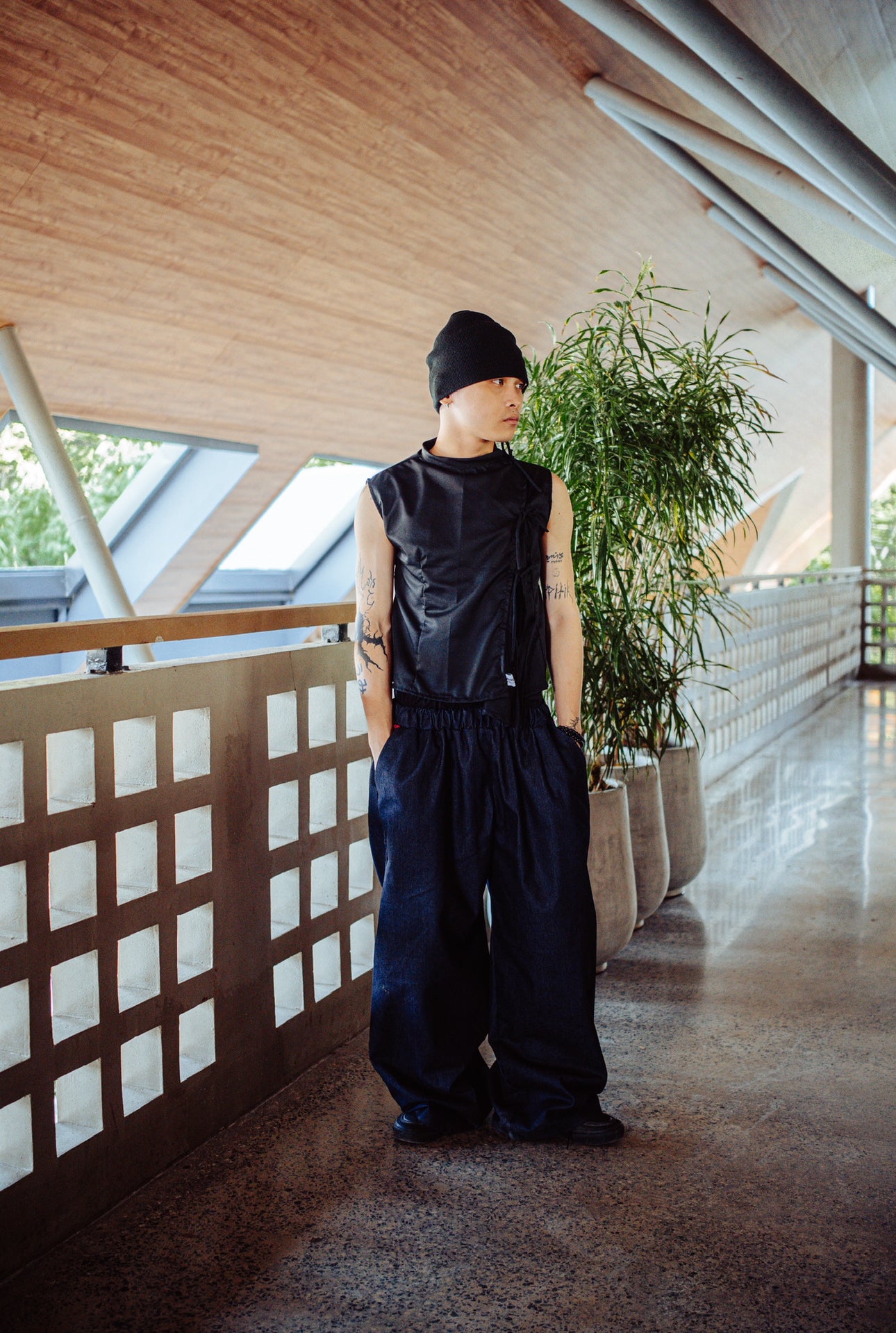 Cheongsam Black Sleeveless
