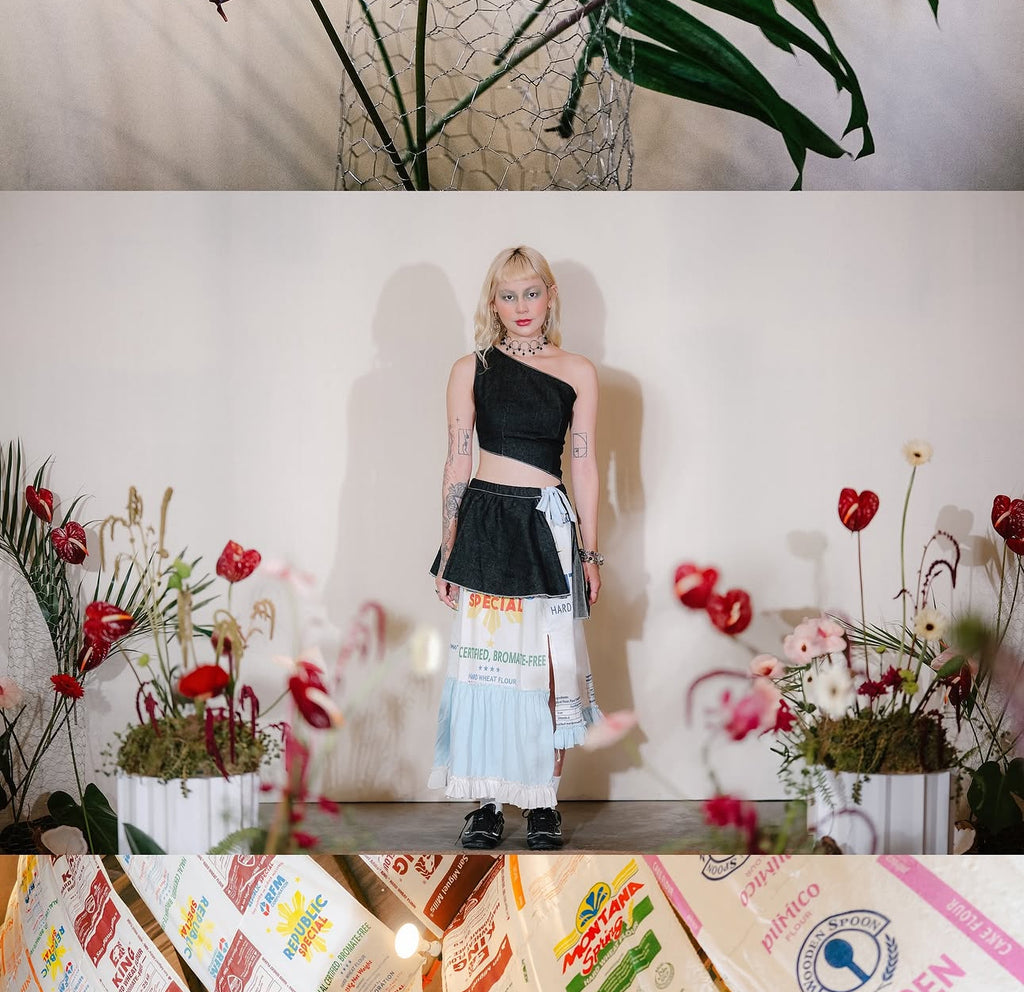 Tie Skirt Denim & Linen