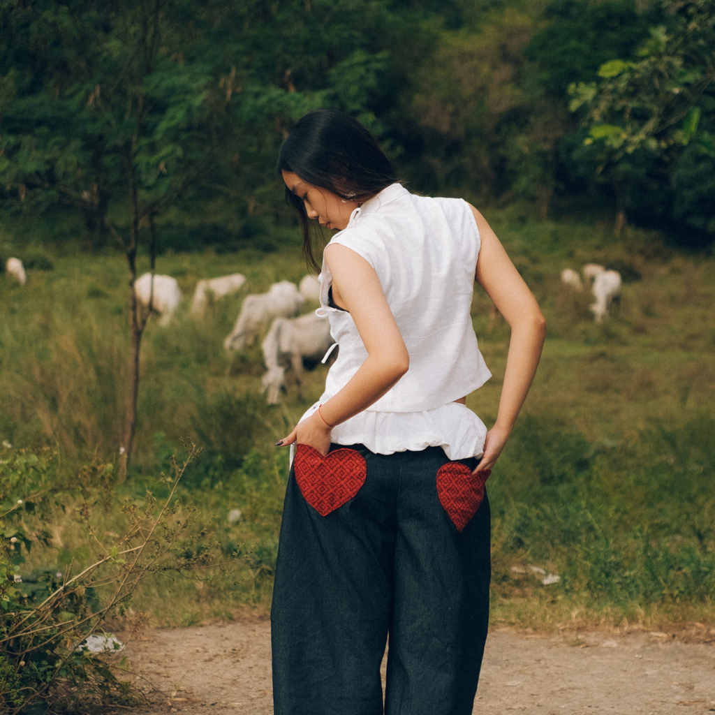 Heart Denim Pants