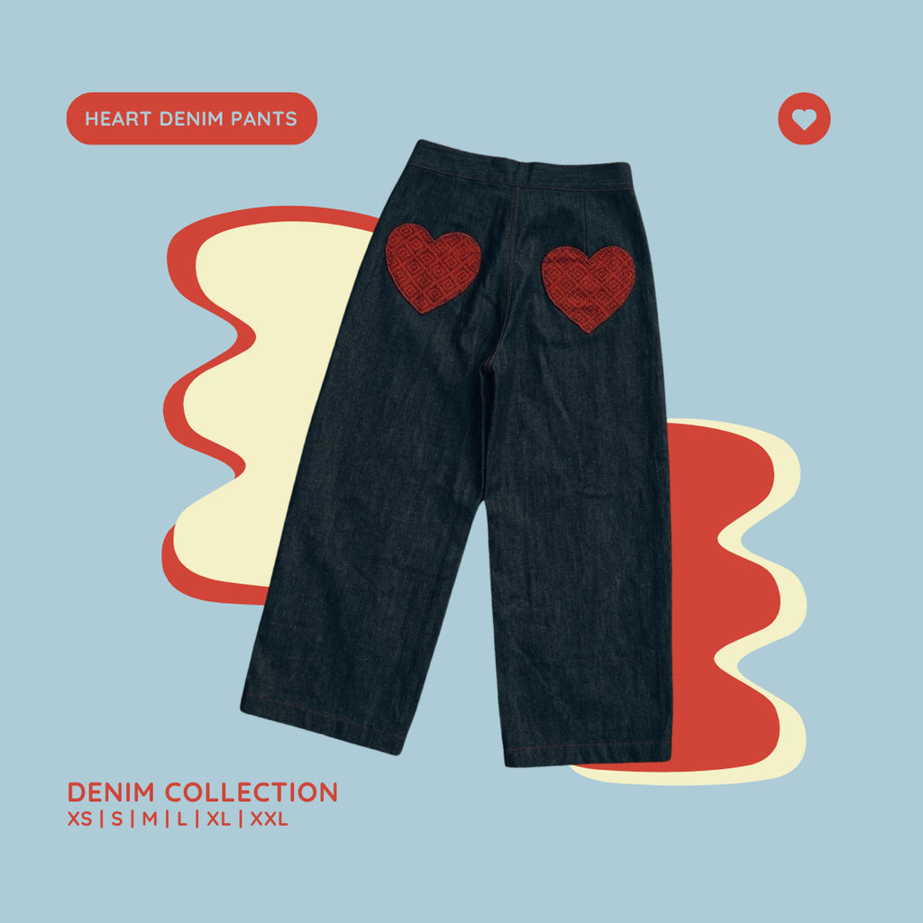Heart Denim Pants